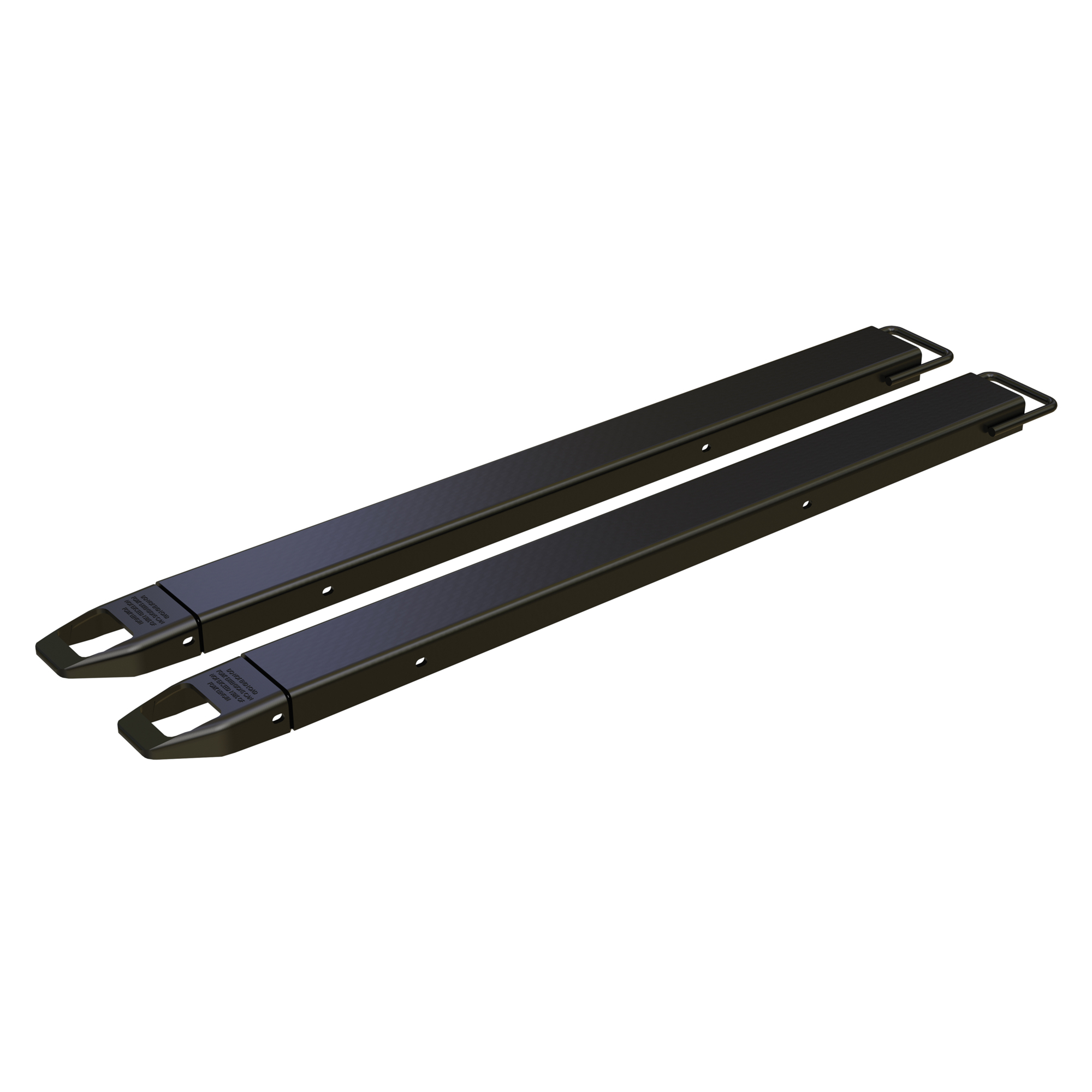 Vestil Fork Extensions - 4in. x 63in., 4000-Lb. Capacity, Steel, Black, Model# FE-4-63-BK